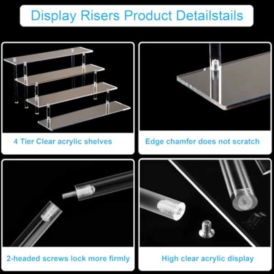 4 Tier Acrylic Perfume Organiz - Pop Display Shelf recension och pris