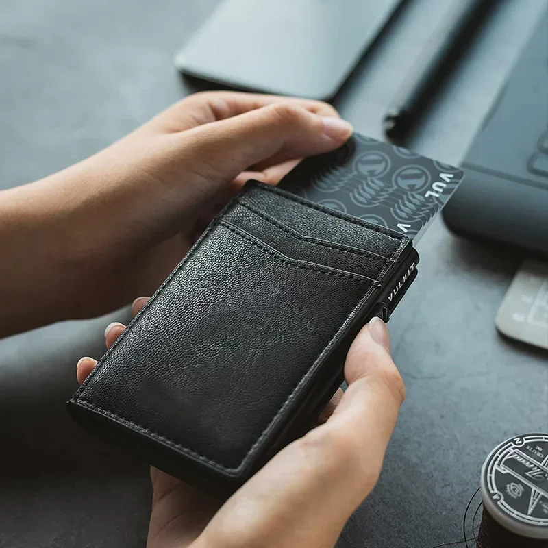 Mens Minimalist Wallet Luxury  - Card Top Loader recension och pris