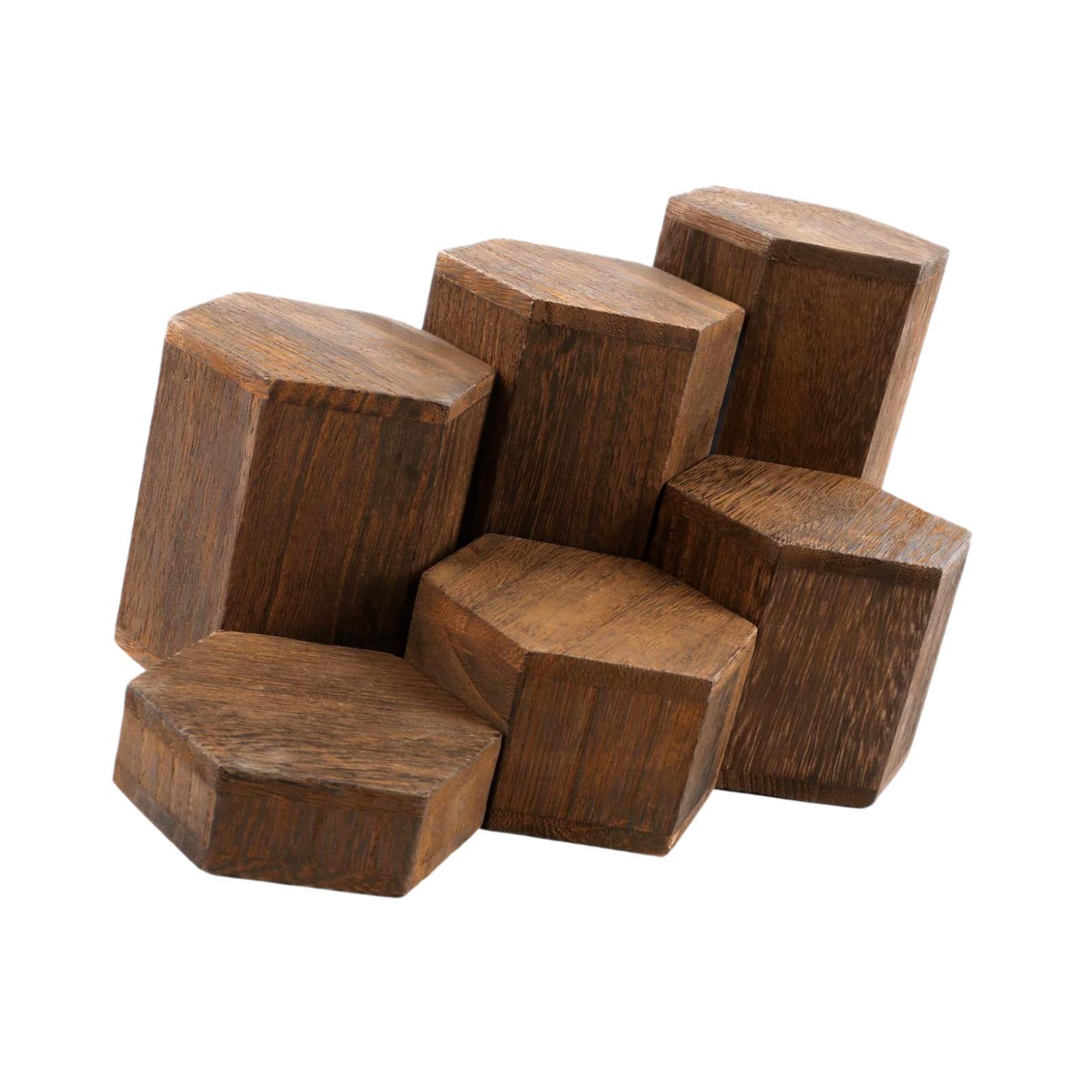 6 Pieces Hexagonal Display Blo - Display Risers Set recension och pris