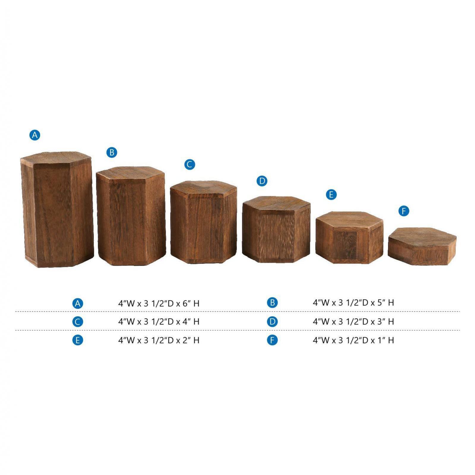 6 Pieces Hexagonal Display Blo - Display Risers Set recension och pris